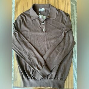 Classic Brown Polo Shirt with Smooth Finish